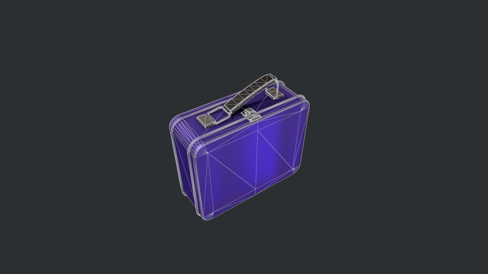 Purple Tin Lunchbox Low-poly 3D model_21