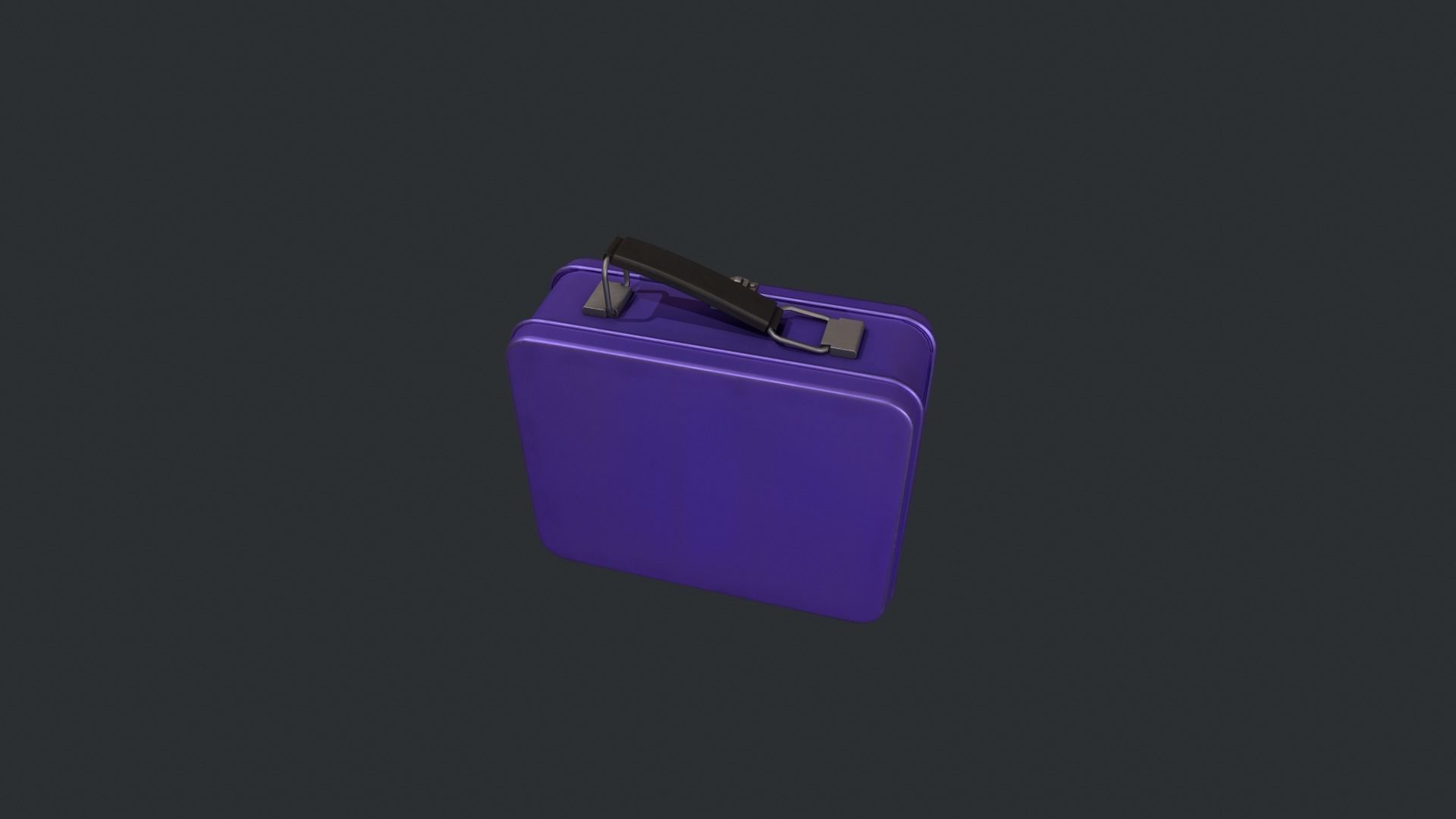 Purple Tin Lunchbox Low-poly 3D model_5