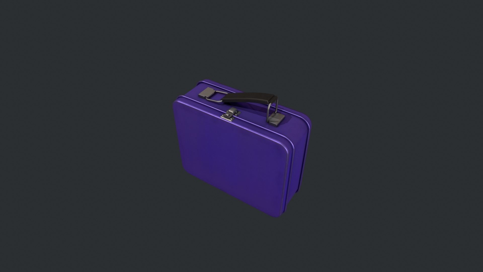 Purple Tin Lunchbox Low-poly 3D model_11