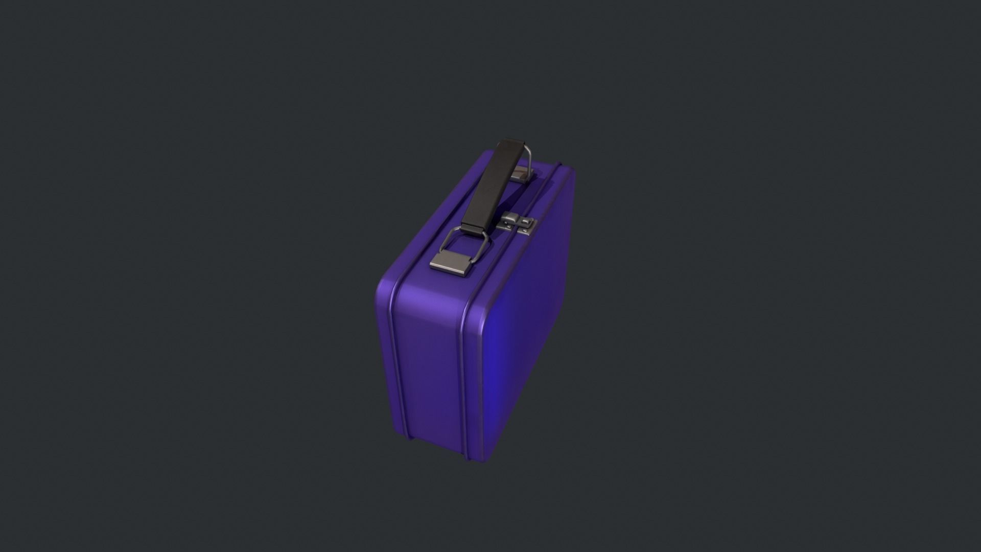 Purple Tin Lunchbox Low-poly 3D model_7