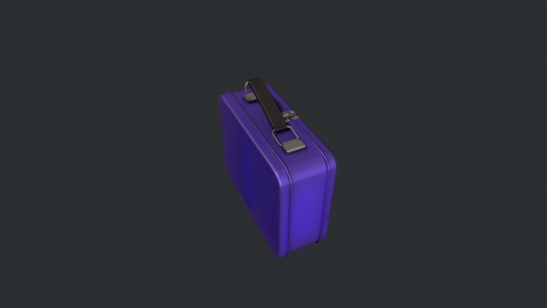Purple Tin Lunchbox Low-poly 3D model_6