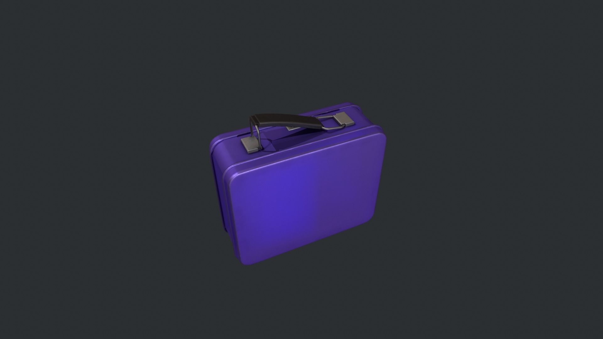 Purple Tin Lunchbox Low-poly 3D model_4