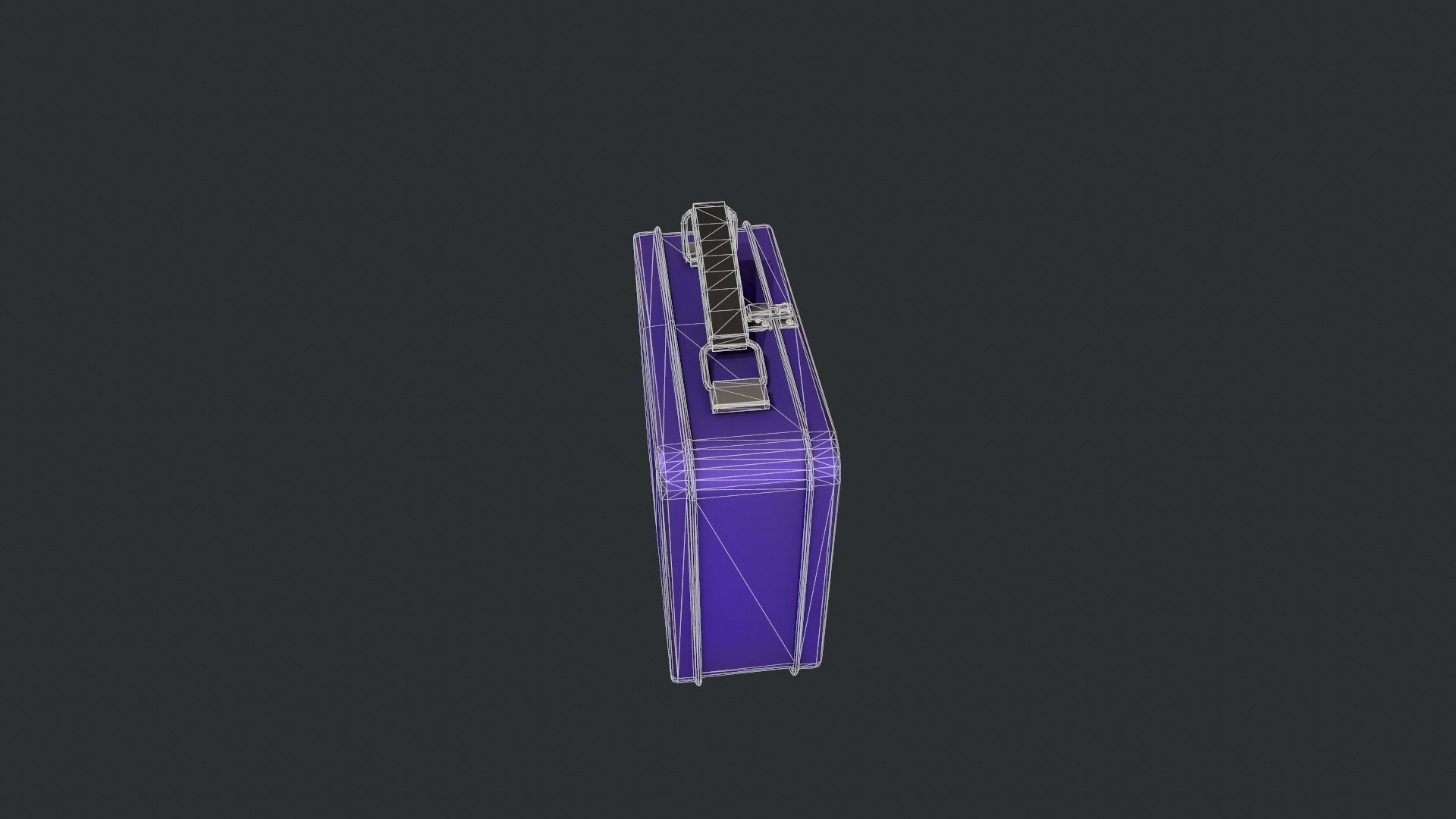 Purple Tin Lunchbox Low-poly 3D model_19