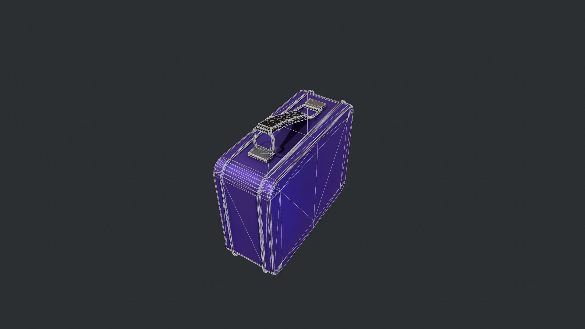 Purple Tin Lunchbox Low-poly 3D model_15