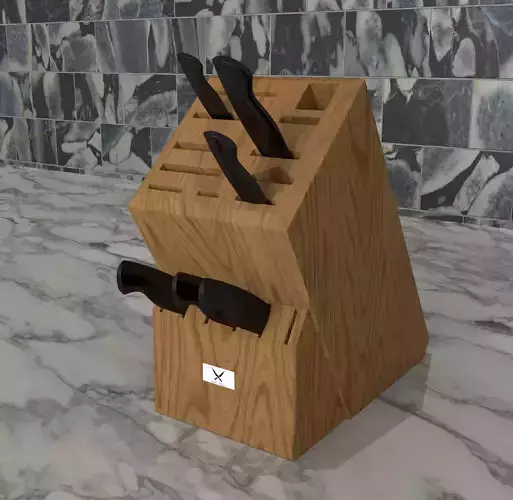 Wood Knife Holder