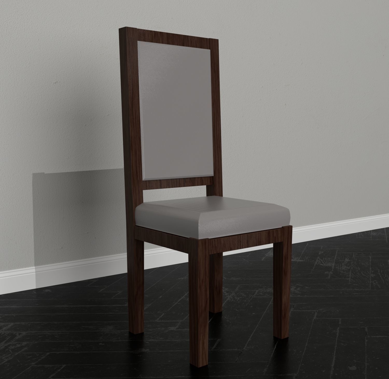 Dining Room Chair Low-poly 3D model_1