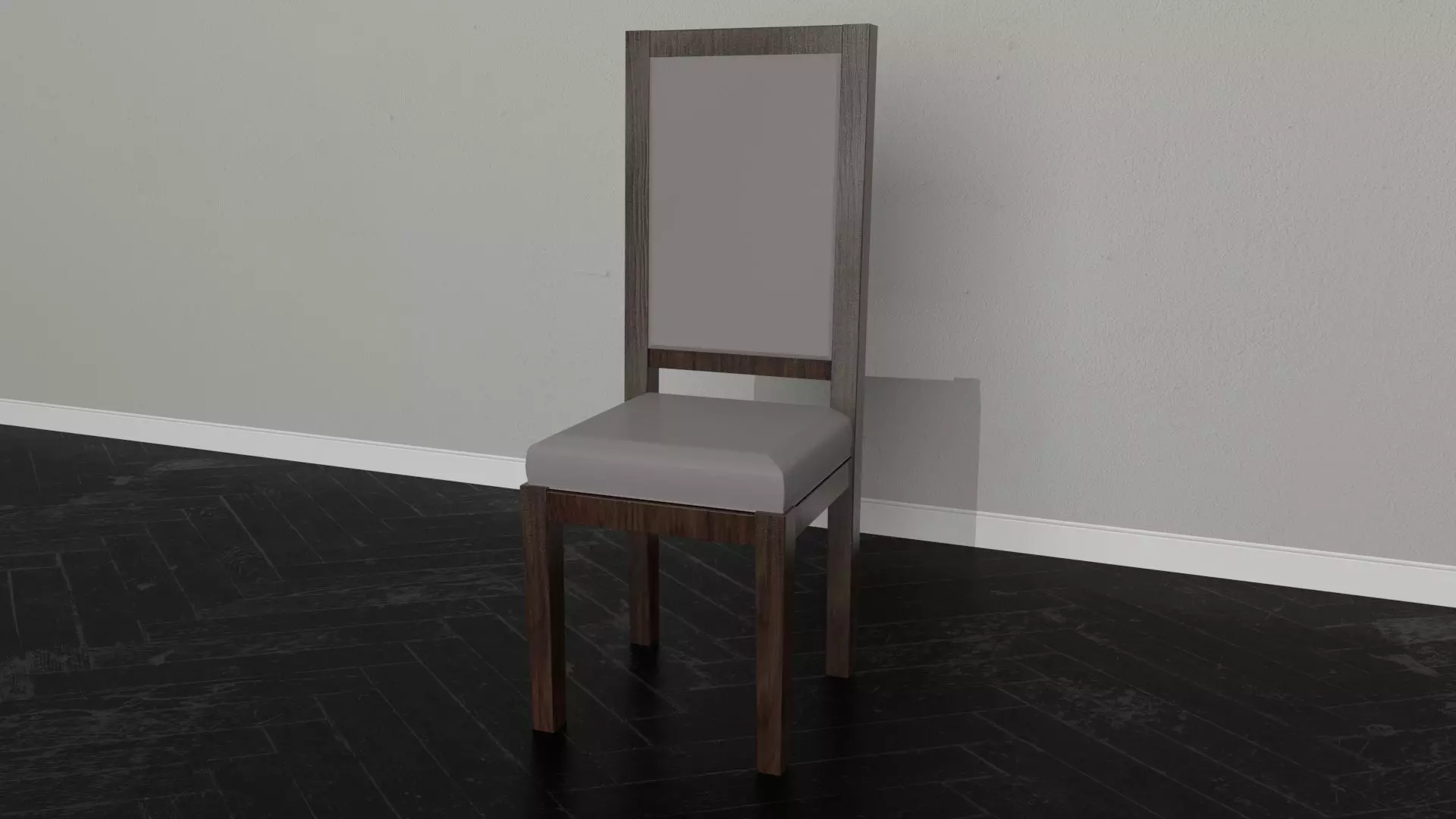 Dining Room Chair Low-poly 3D model_0
