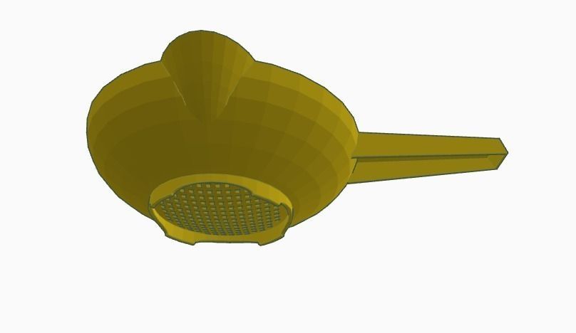 Colander pot with hole in middle 3D print model_0