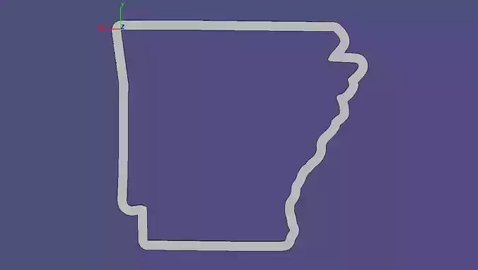 Arkansas outline of state of