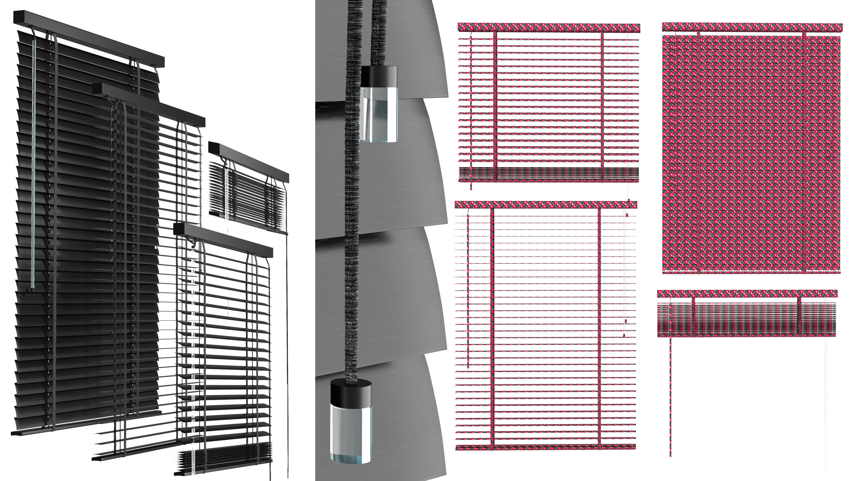 metal blinds 3D model_2
