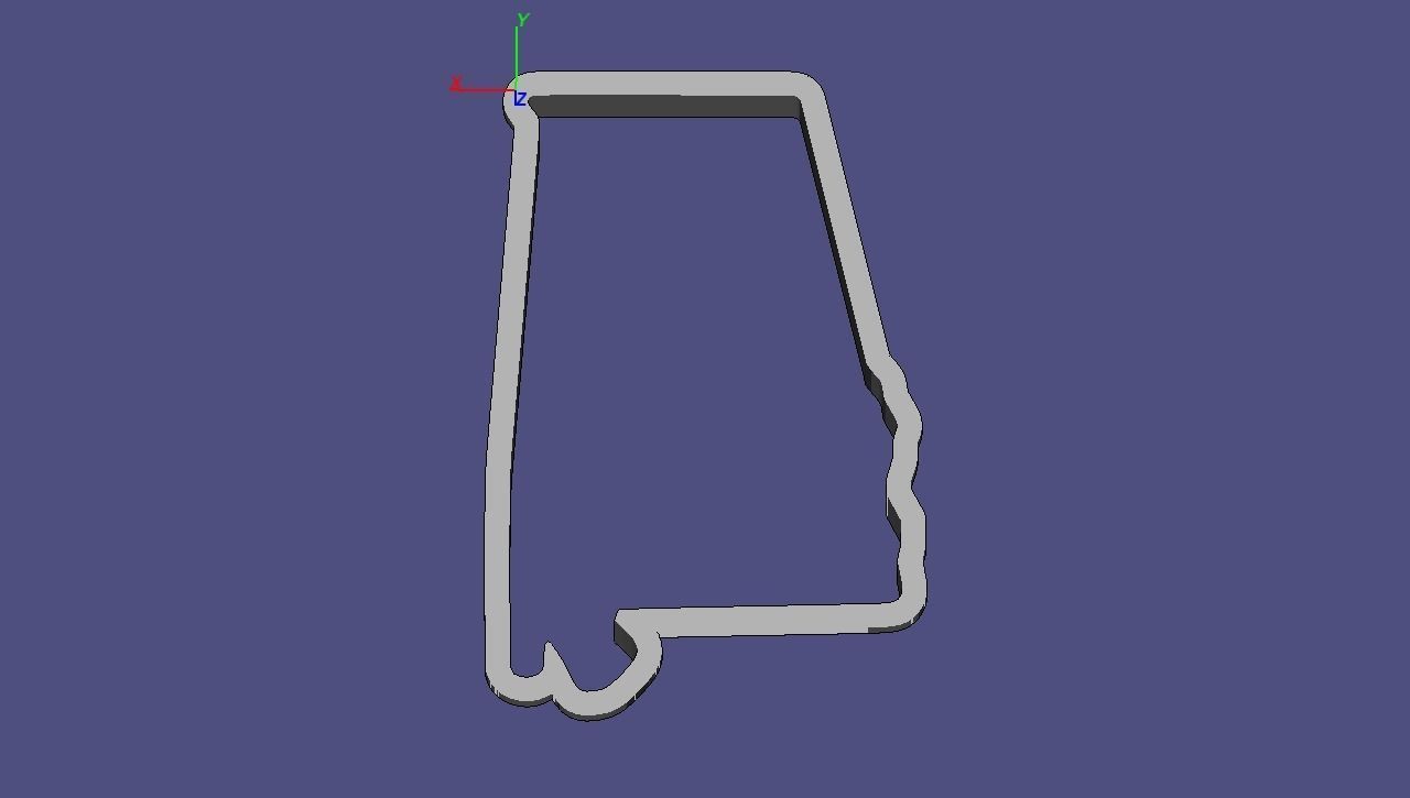 America all 50 States included individual cookie cutter bundle 3D print model_5