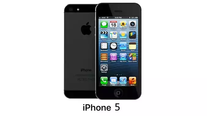 Apple iPhone 5 Black And Slate 3D model