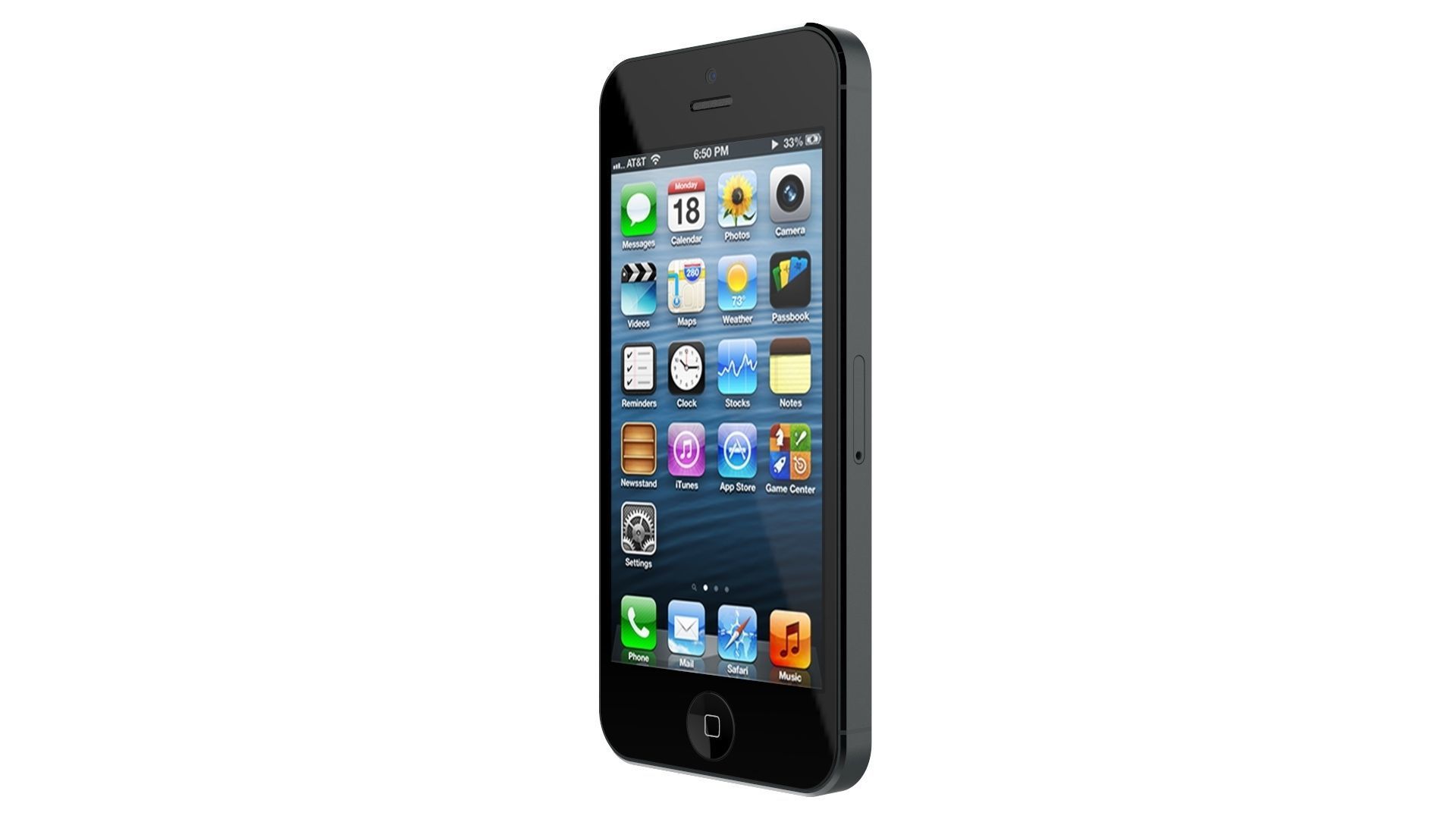 Apple iPhone 5 Black And Slate 3D model_12