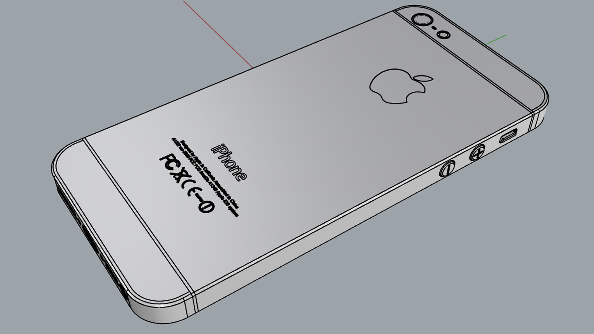 Apple iPhone 5 White And Silver 3D model_19