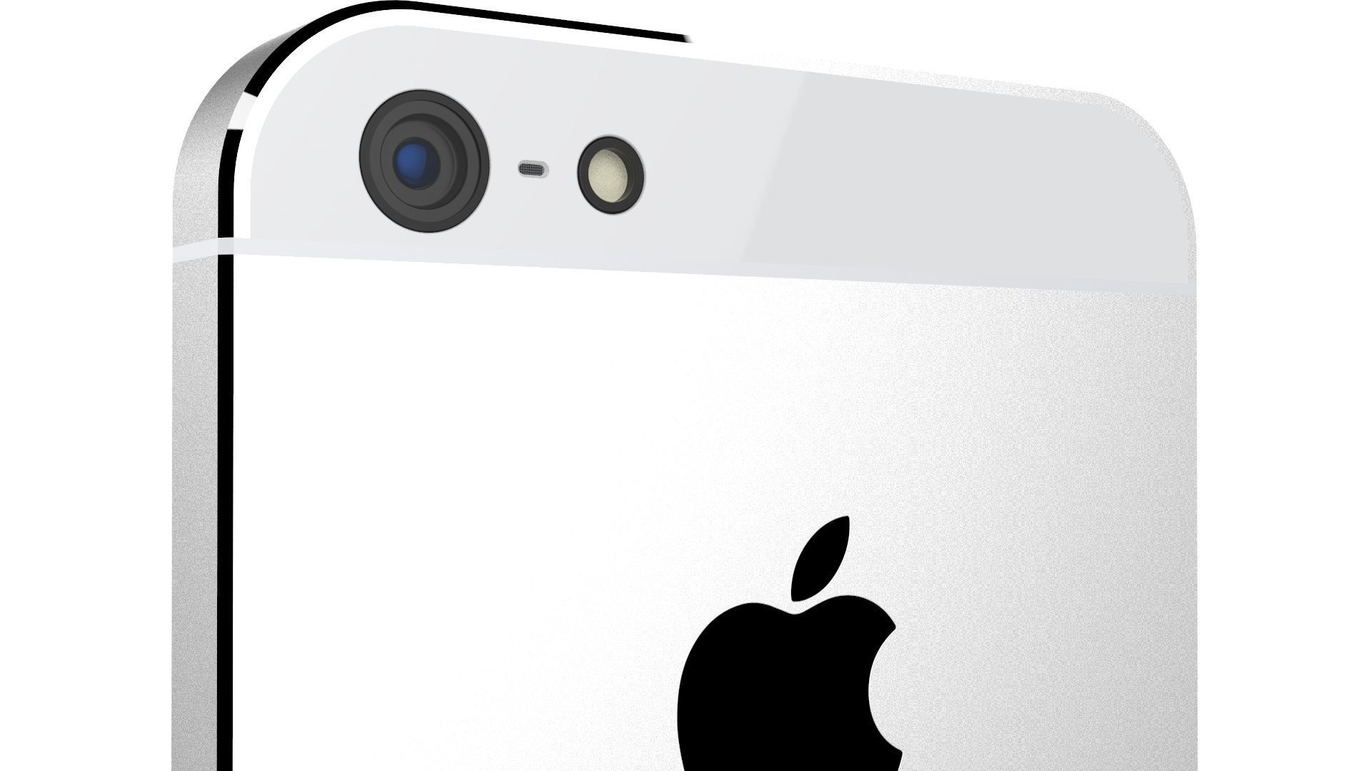 Apple iPhone 5 White And Silver 3D model_4
