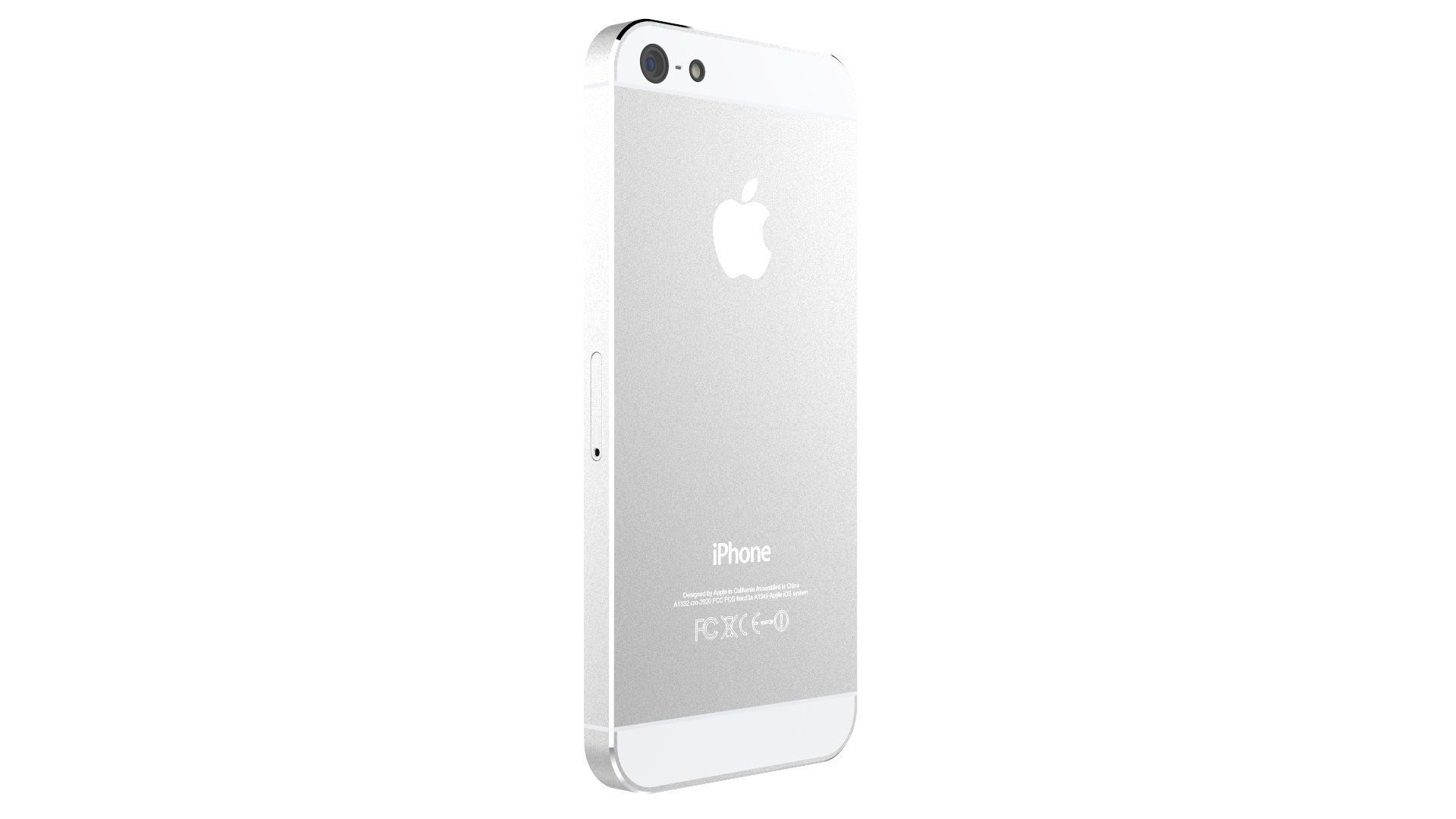 Apple iPhone 5 White And Silver 3D model_10