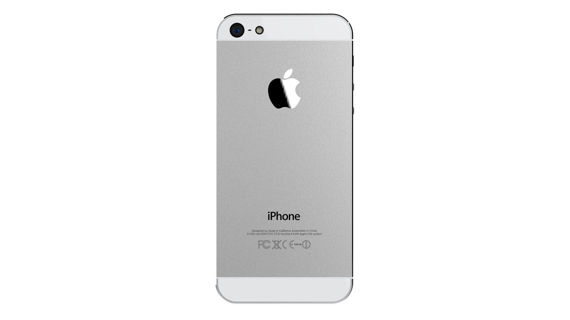 Apple iPhone 5 White And Silver 3D model_9
