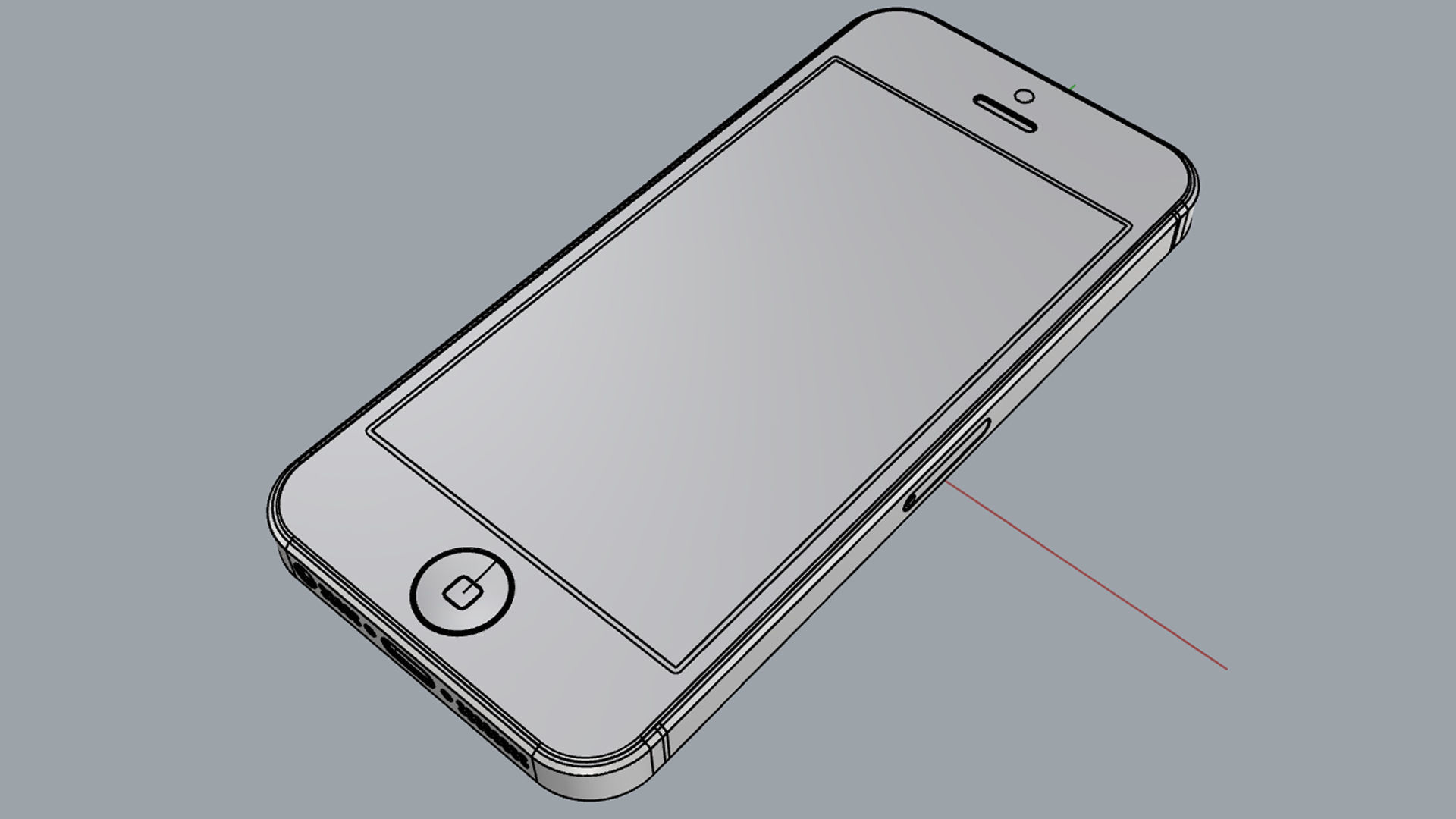 Apple iPhone 5 White And Silver 3D model_18