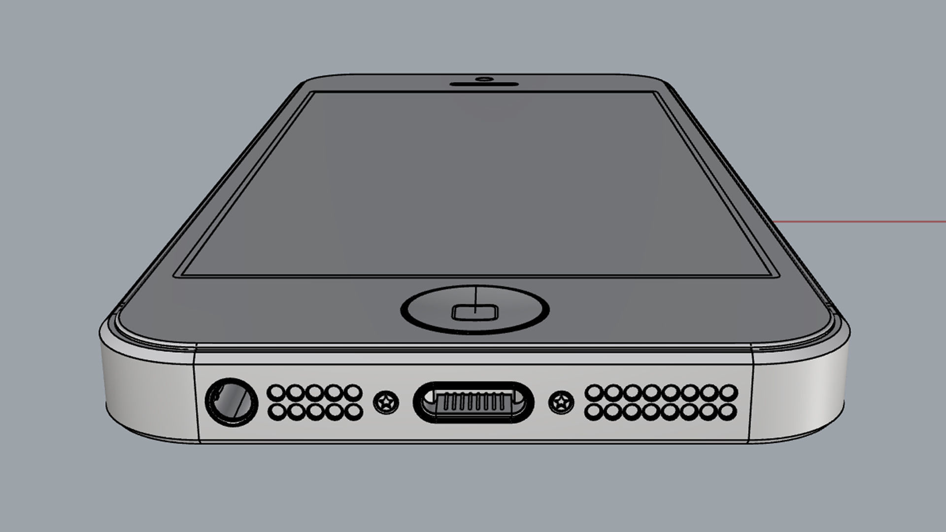 Apple iPhone 5 White And Silver 3D model_14