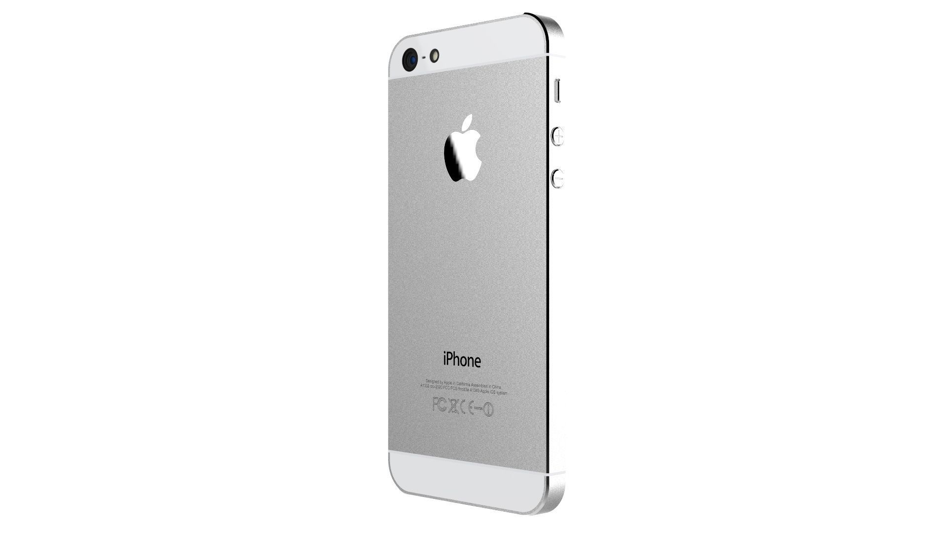 Apple iPhone 5 White And Silver 3D model_8