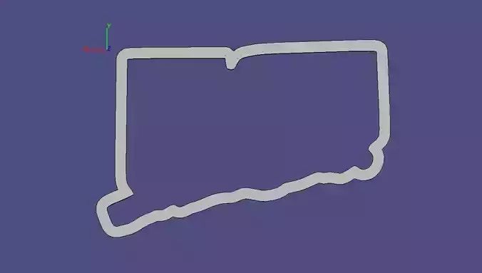 Connecticut outline of state of hampshire