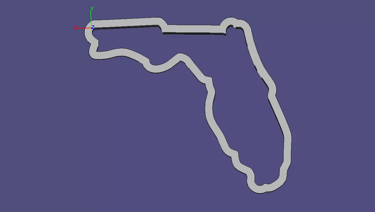 Florida state of 3D print model_0