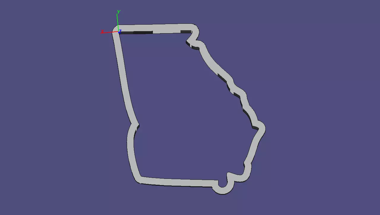 Georgia state of 3D print model_0