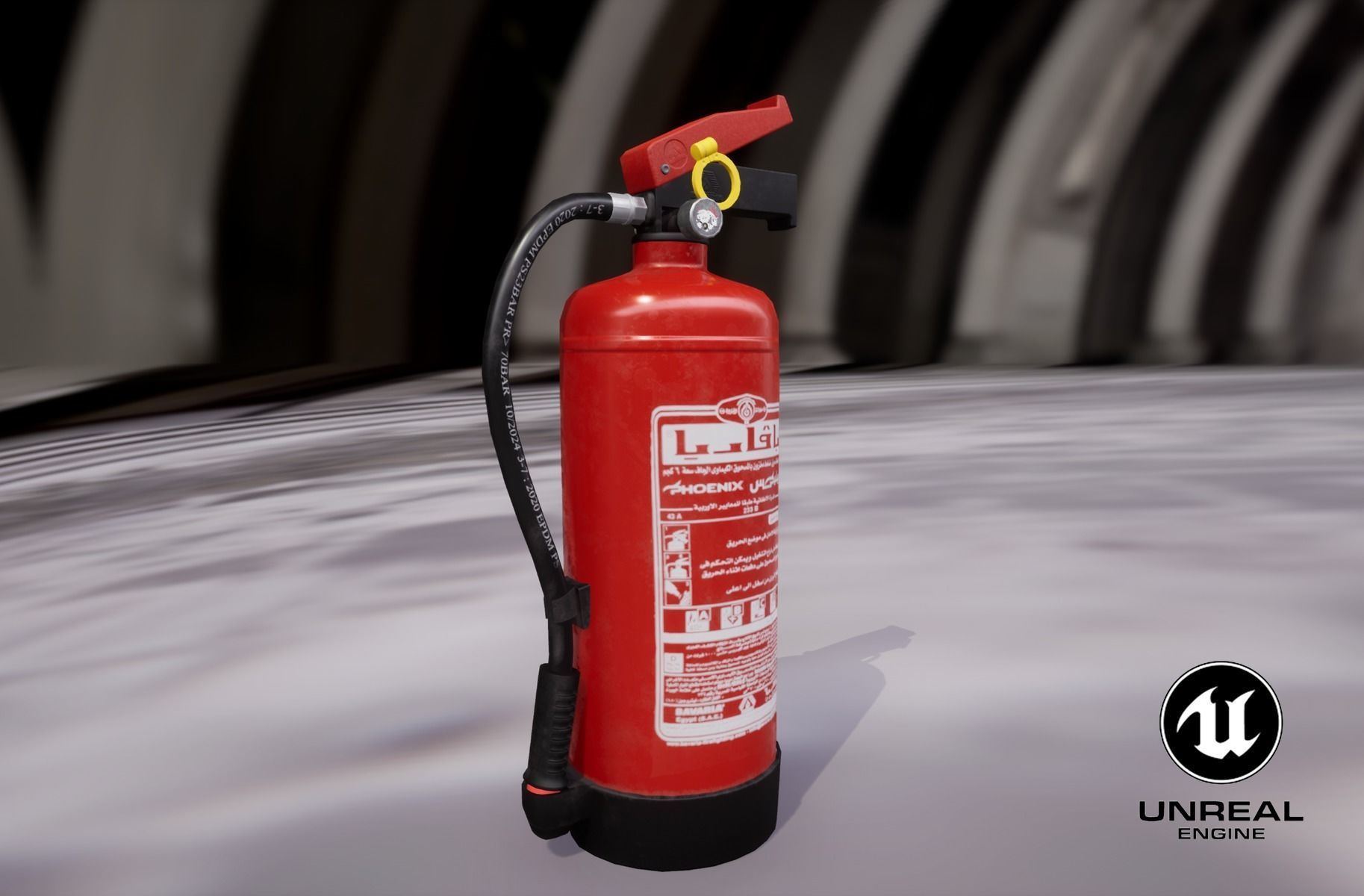 fire extinguisher Low-poly 3D model_21