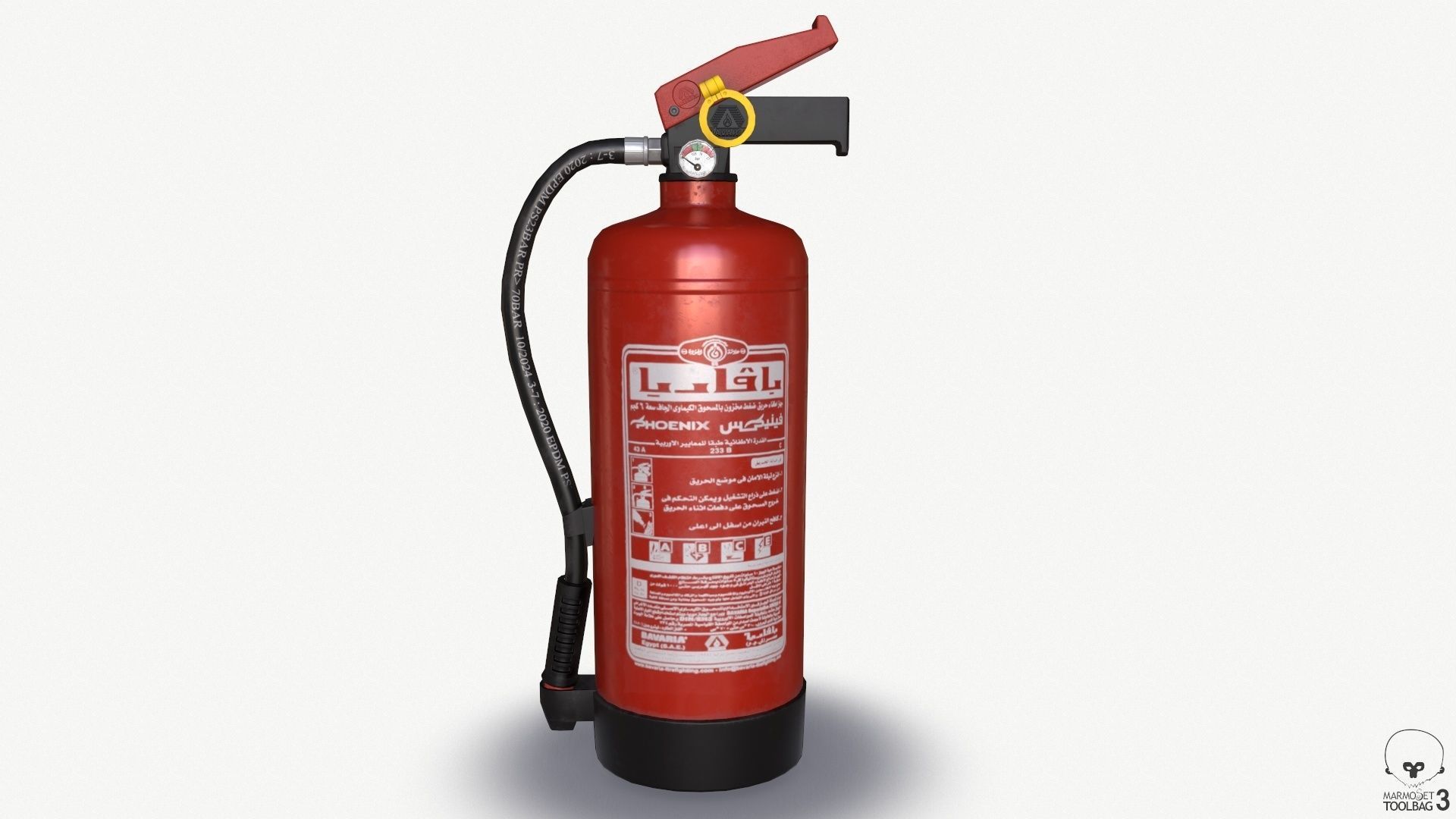 fire extinguisher Low-poly 3D model_13
