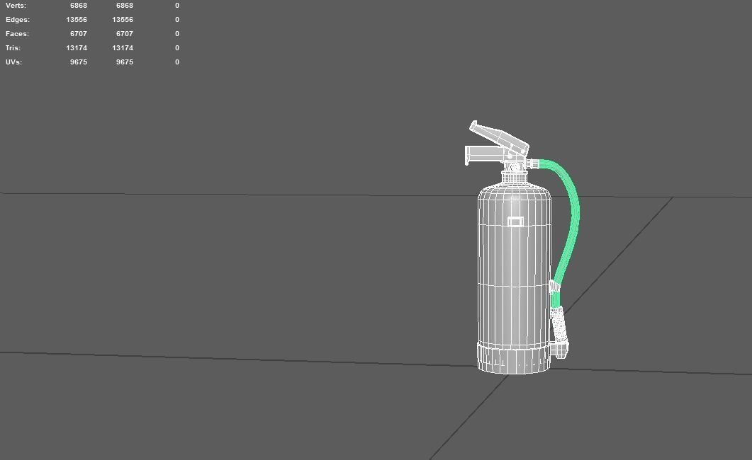 fire extinguisher Low-poly 3D model_33