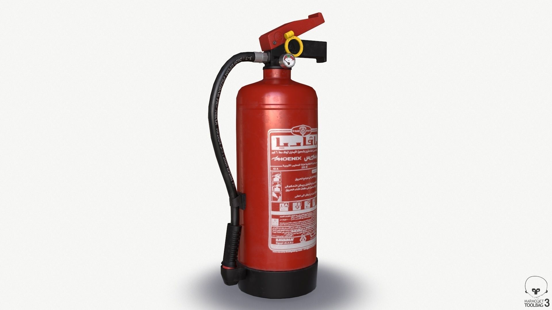 fire extinguisher Low-poly 3D model_12