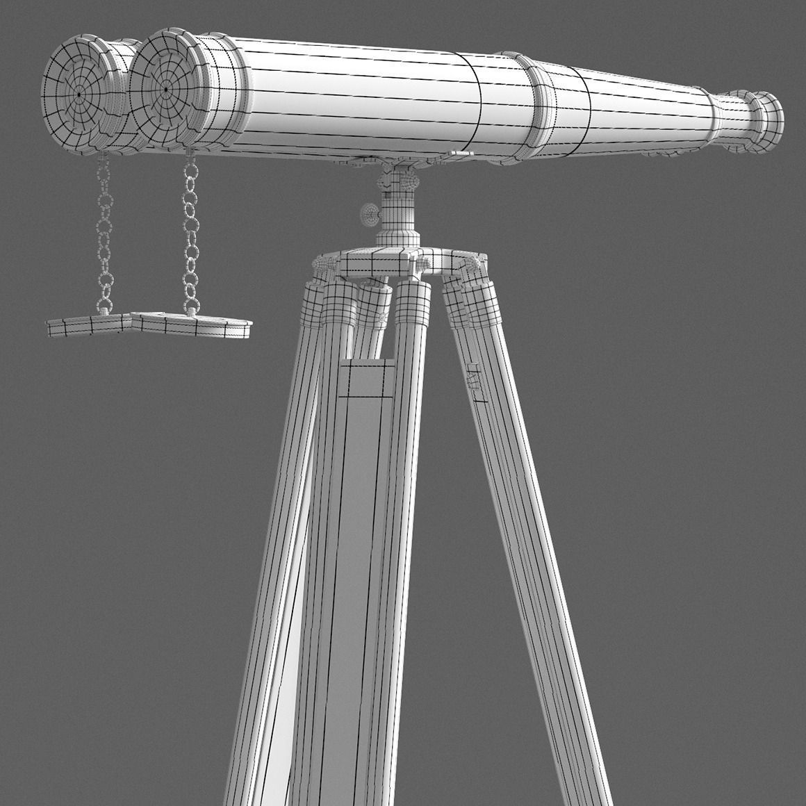 Hampton Nautical Binoculars 3D model_3