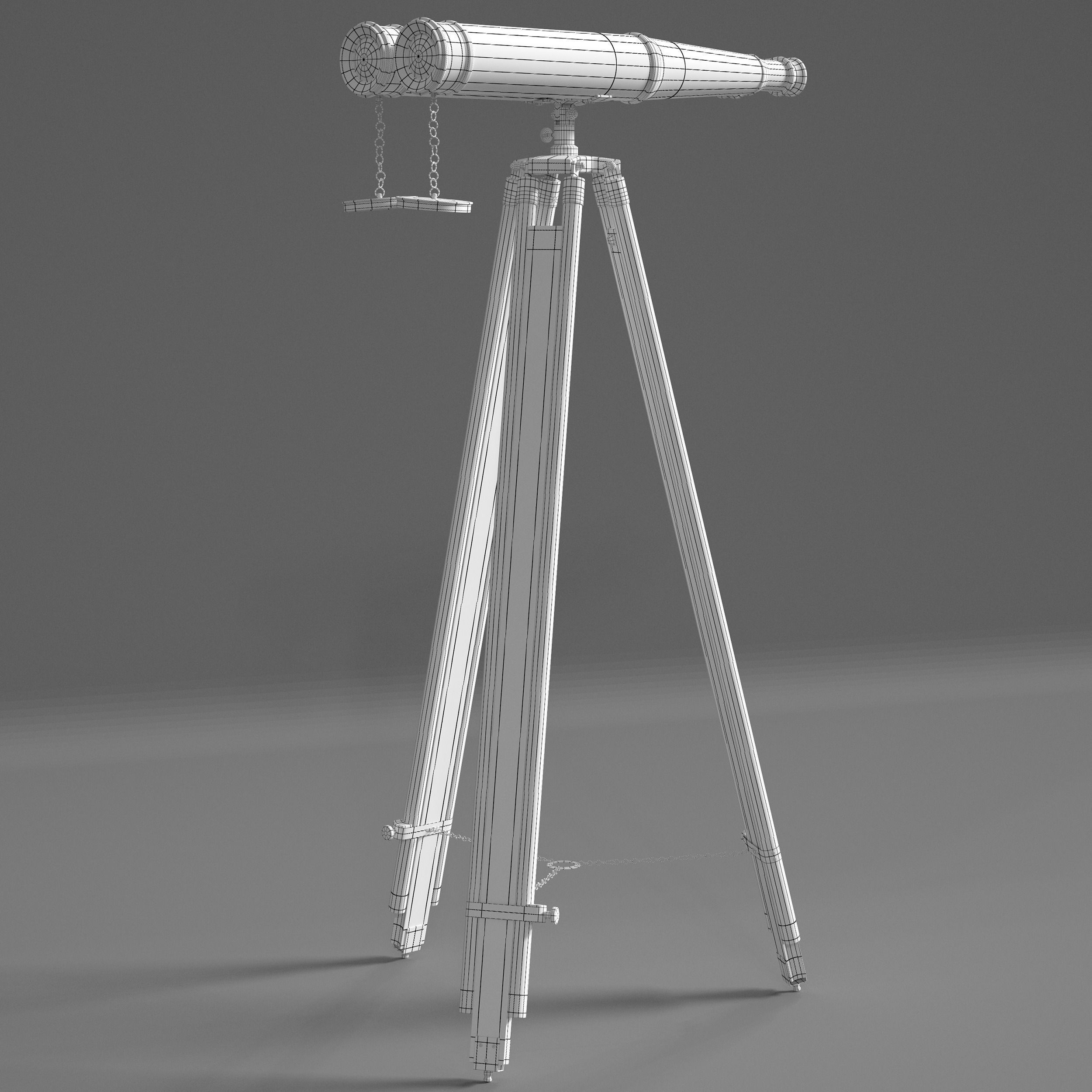 Hampton Nautical Binoculars 3D model_4