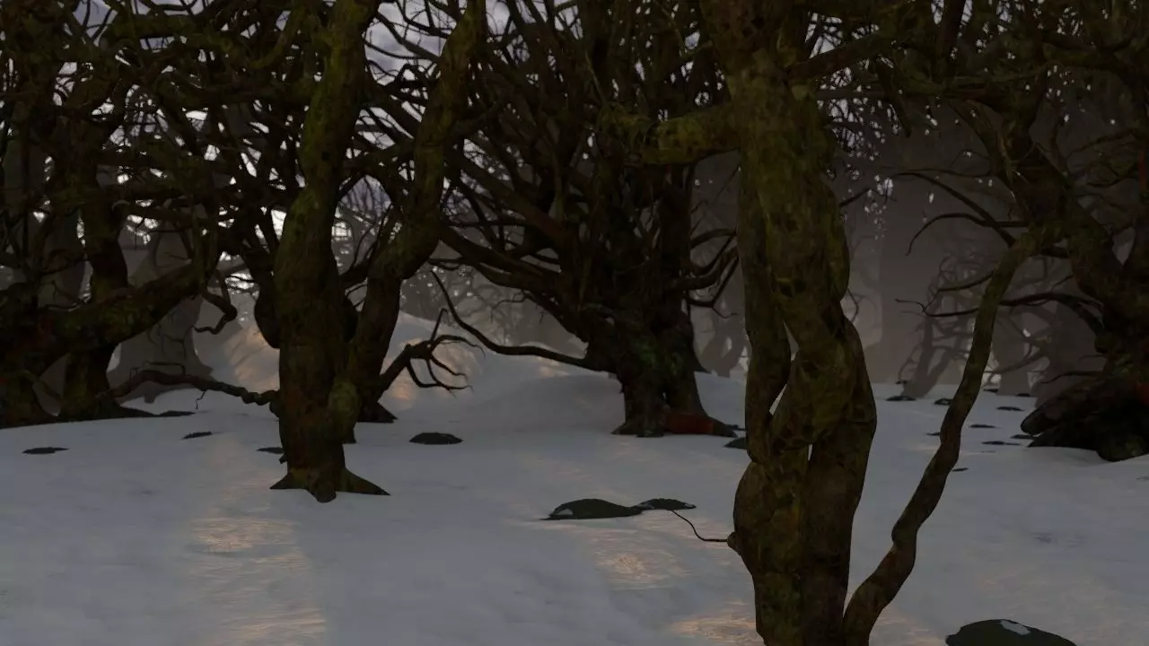 Dead trees 3D model_0