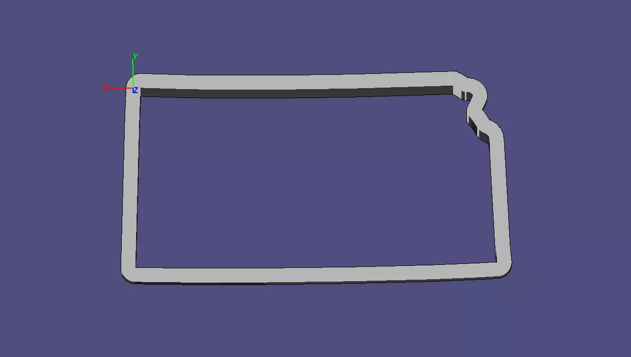 Kansas state of wyoming cookie cutter 3D print model_0