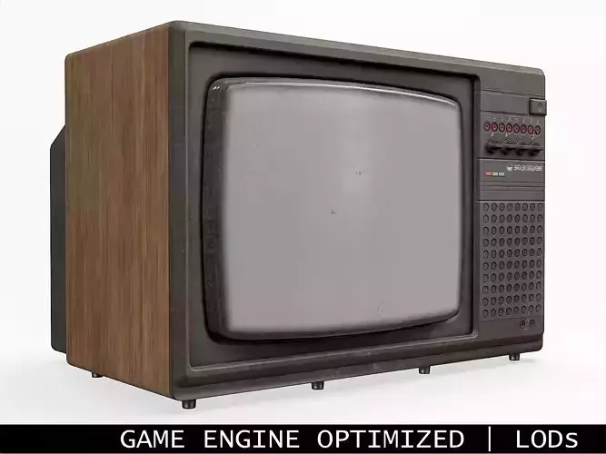 Soviet Old TV Brown Dirty