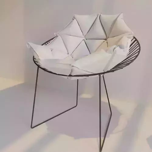 Garden iron frame chair 3D Modelo 3D