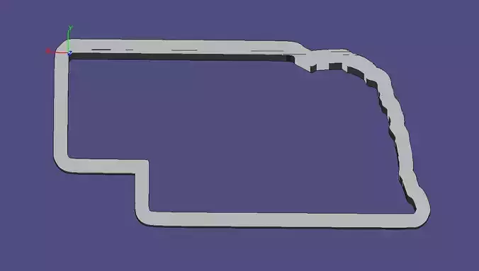 Nebraska state of cutout