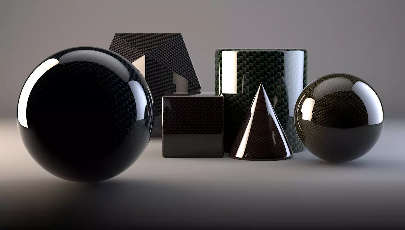 Pack of 6 carbon fiber textures Free 3D model