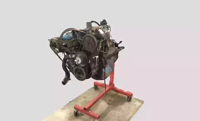 Rusty 6 cylinder engine motor Scan