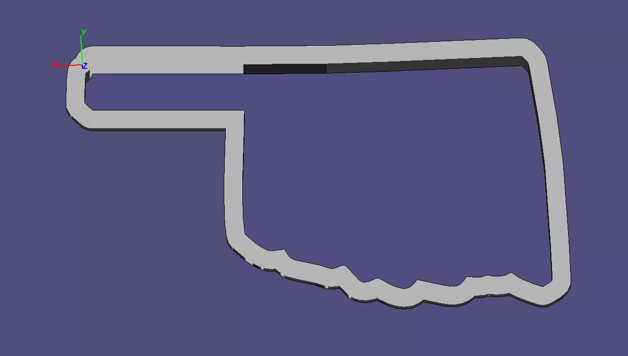 Oklahoma shape of 3D print model_0
