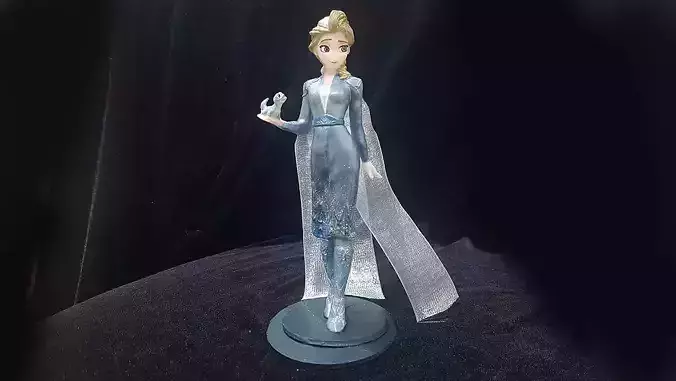 ELSA BLUE DRESS MODEL FOR 3D PRINT FROZEN