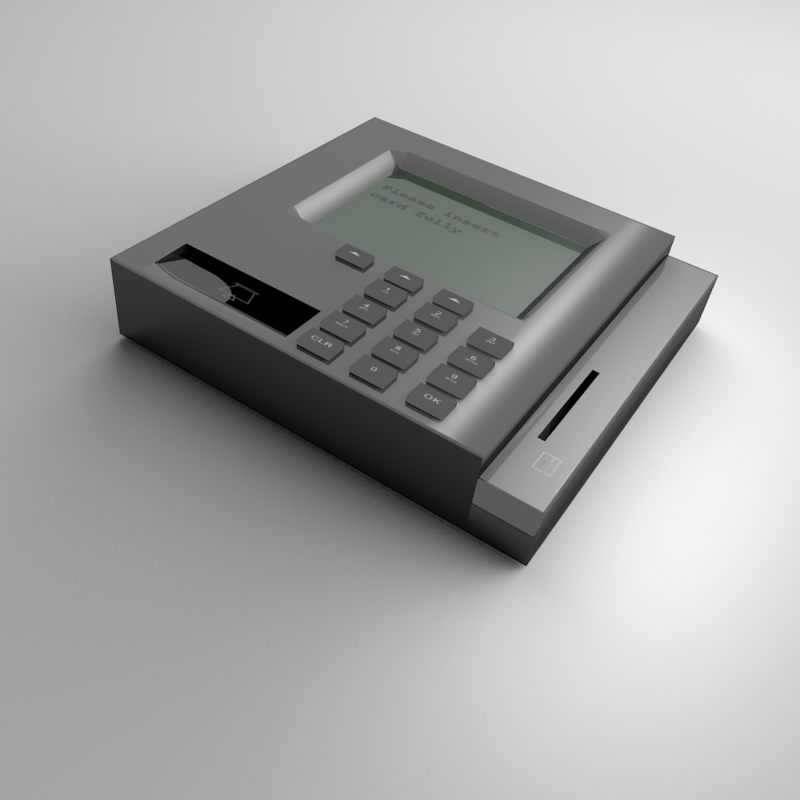 Credit Card Reader 3D model_1
