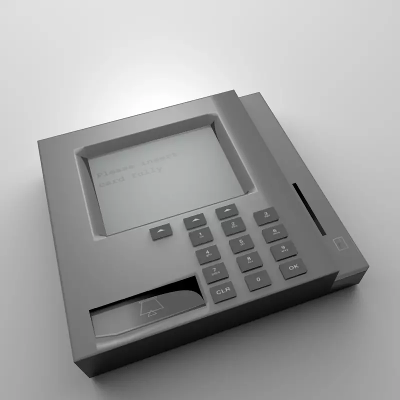 Credit Card Reader 3D model_0