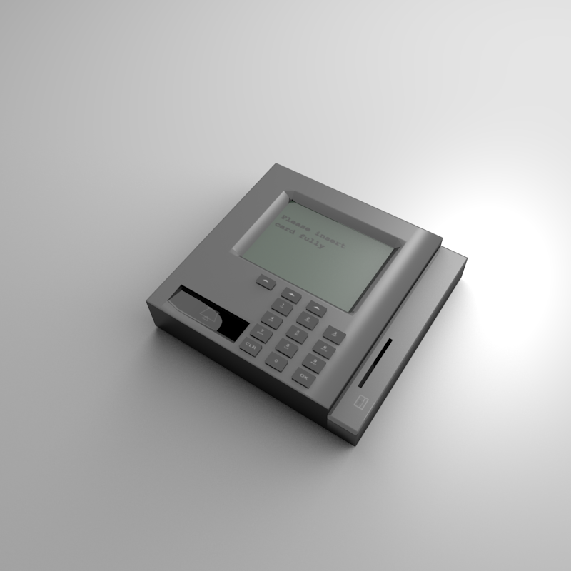 Credit Card Reader 3D model_2