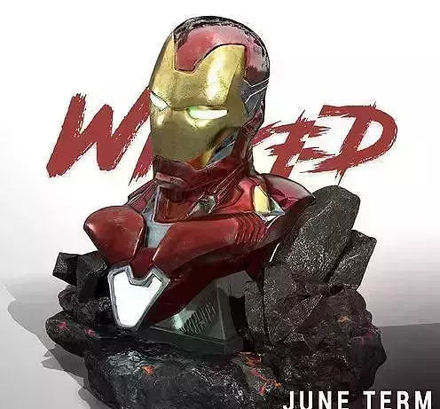 Wicked Marvel Avengers Iron man 3d Bust STL ready for printing 3D print model