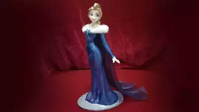 ELSA ICE DRESS MODEL FOR 3D PRINT FROZEN