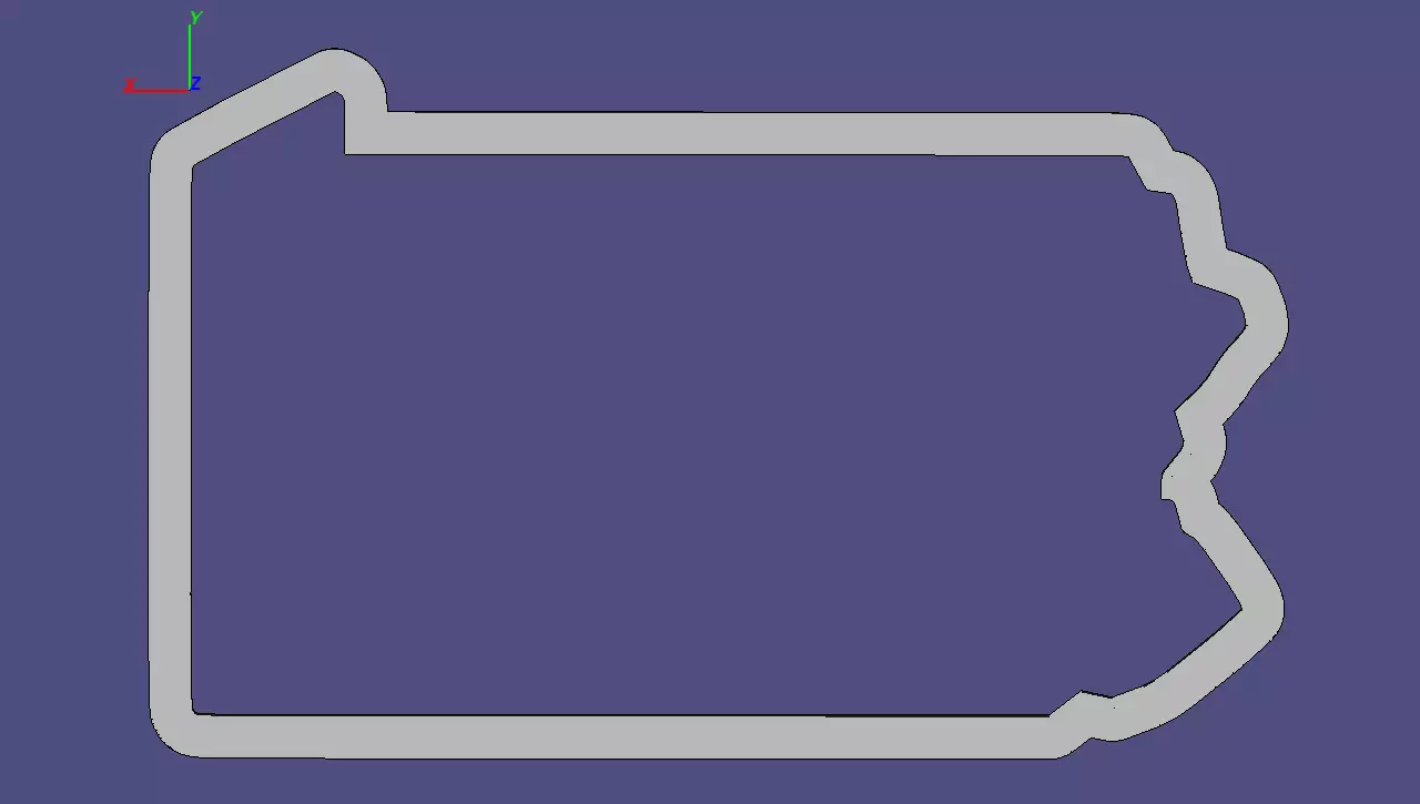 Pennsylvania state of 3D print model_0