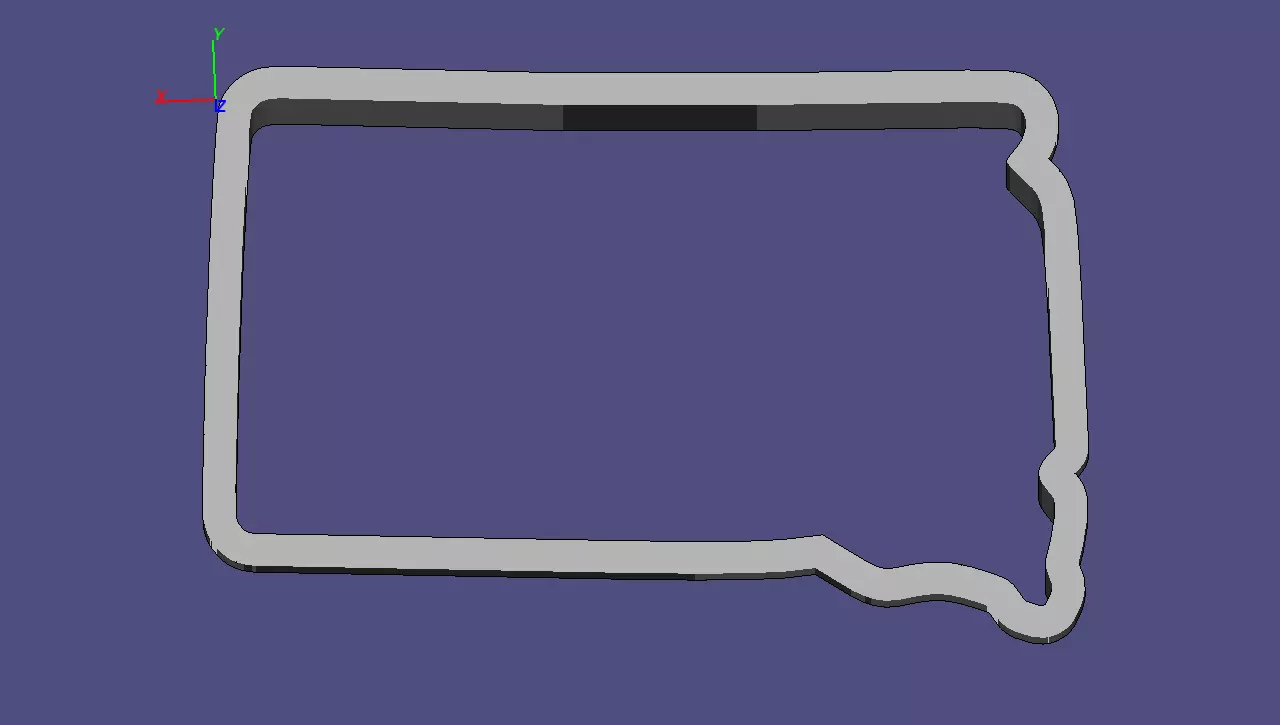South Dakota  3D print model_0
