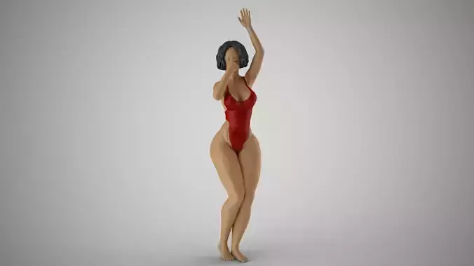 Woman Plunging into Water 3D print model